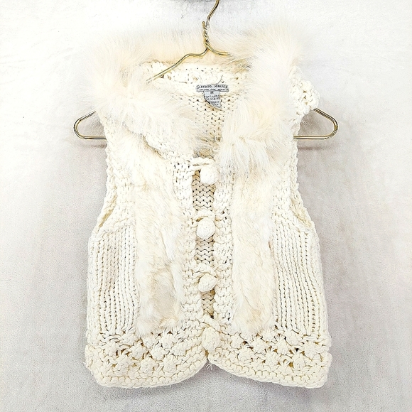 Alberto makali rabbit deals fur crop jacket